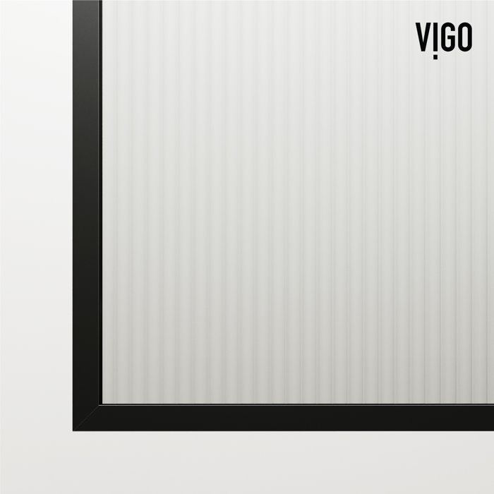 VIGO Fixed Frame Shower Screen With Fluted Glass & Reviews Wayfair Canada